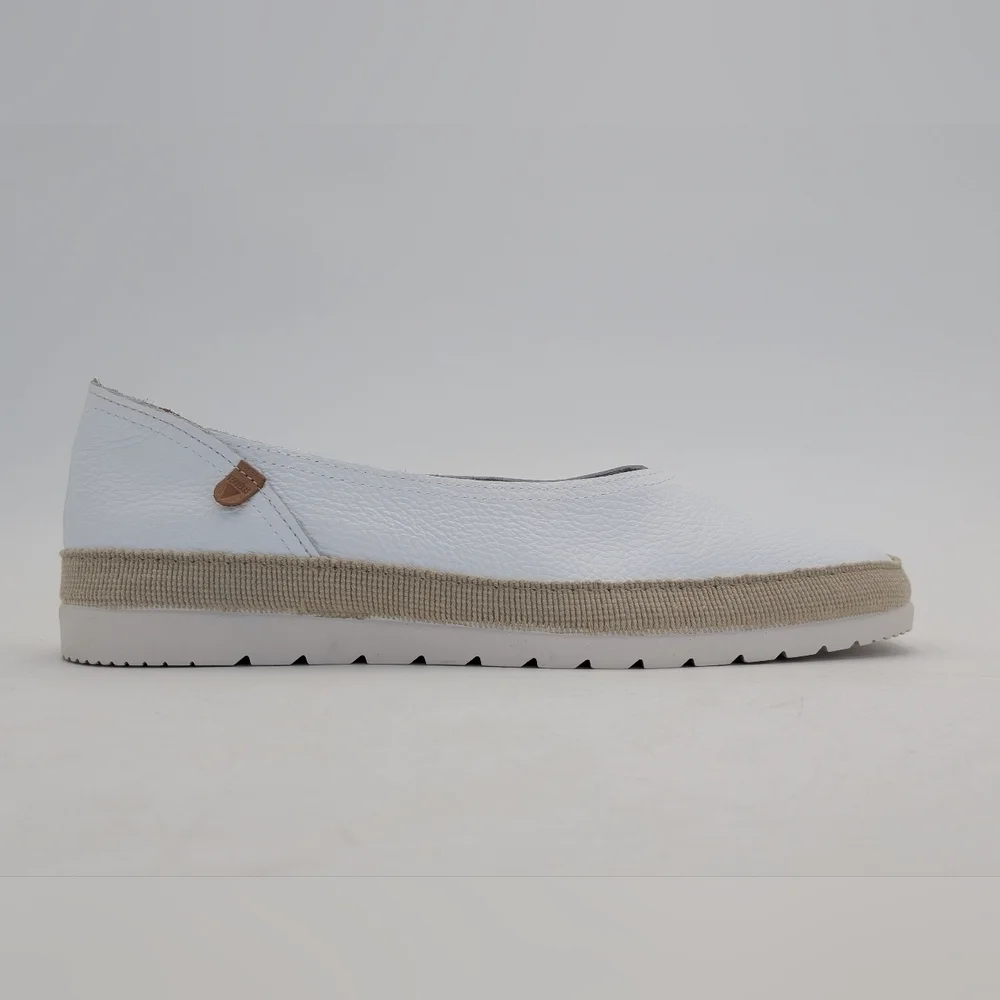 Verbenas Noelia Women Sz 10 Made in Spain Espadrilles White Leather